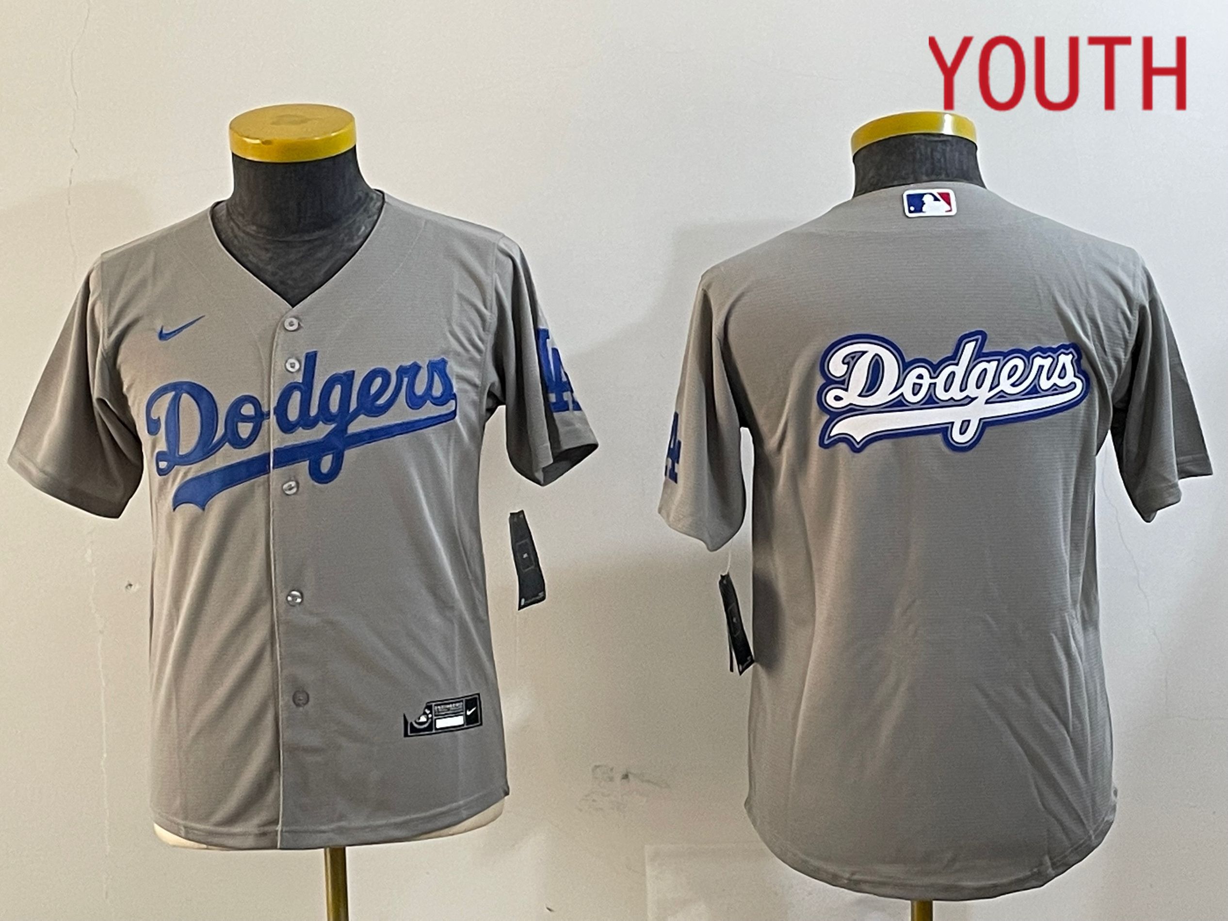Youth Los Angeles Dodgers Blank Grey Game 2024 Nike MLB Jersey style 12164->women mlb jersey->Women Jersey